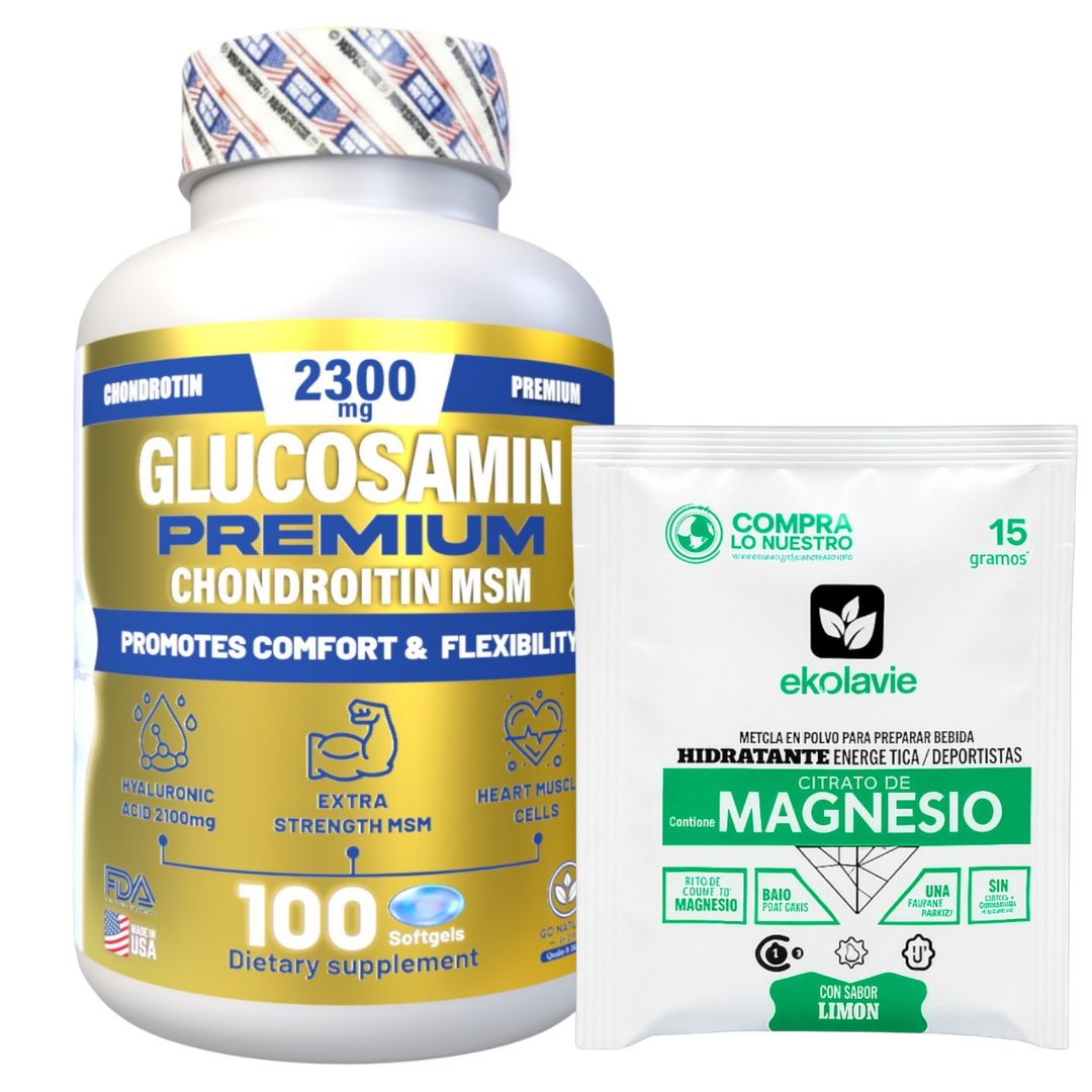 Glucosamina + Ácido Hialurónico | Máxima Potencia para Articulaciones Fuertes y Sin Dolor