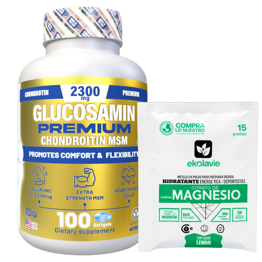 Glucosamina + Ácido Hialurónico | Máxima Potencia para Articulaciones Fuertes y Sin Dolor