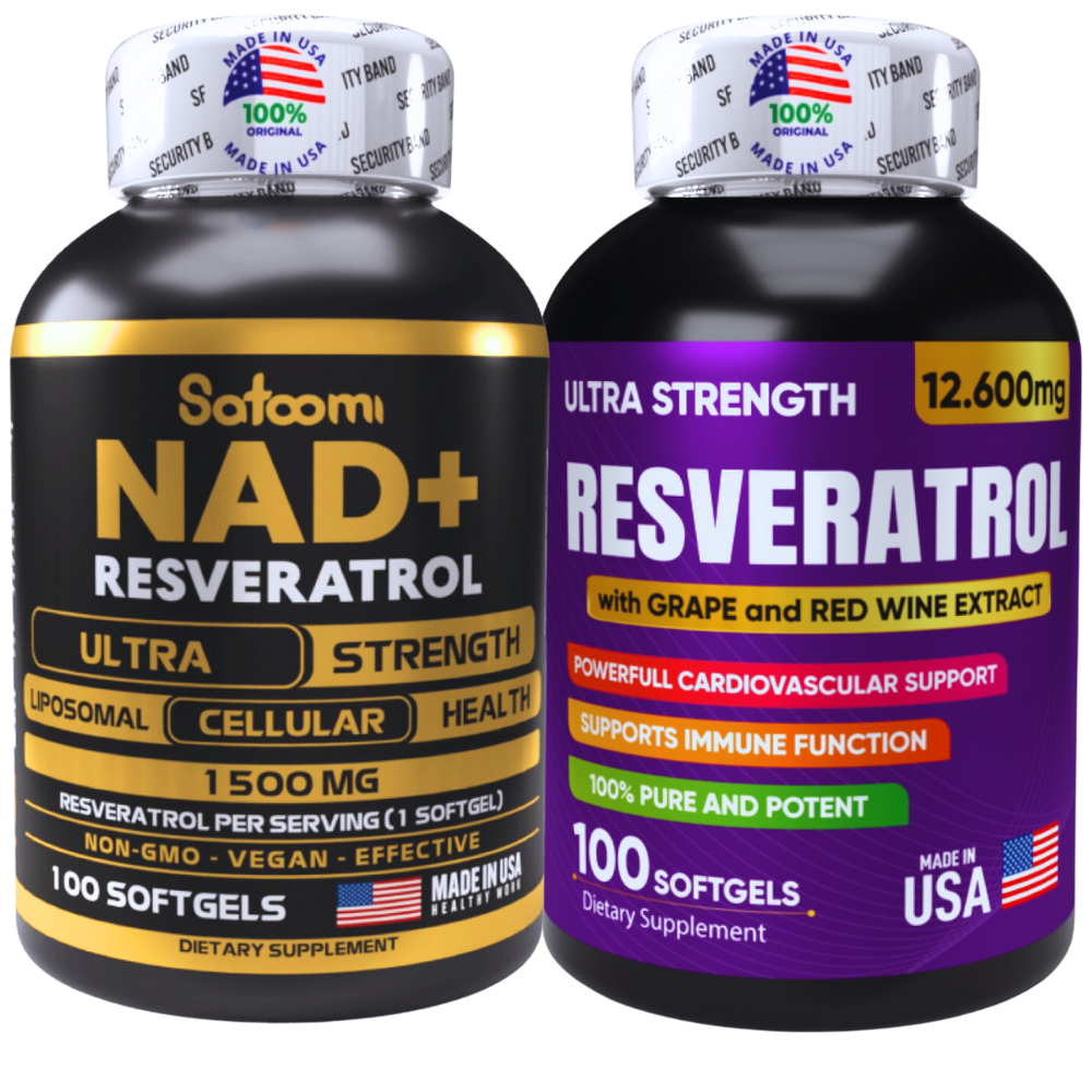 Combo Premium NAD+ & Resveratrol | Energía, Longevidad y Antienvejecimiento