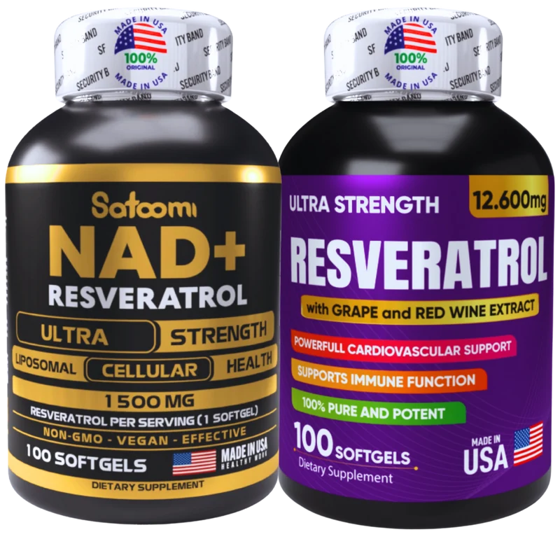 Combo Premium NAD+ & Resveratrol | Energía, Longevidad y Antienvejecimiento
