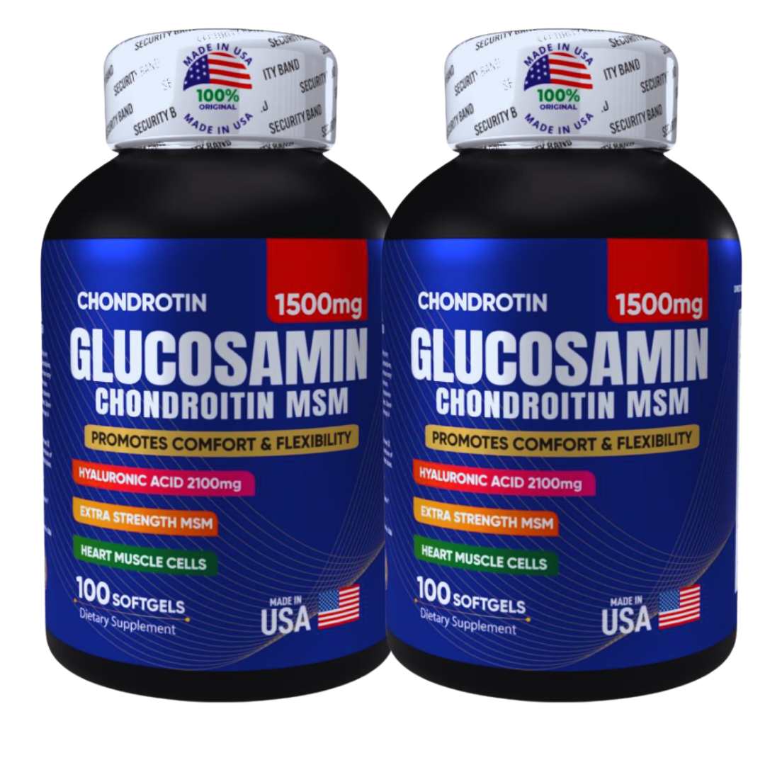 Glucosamina + Ácido Hialurónico | Máxima Potencia para Articulaciones Fuertes y Sin Dolor