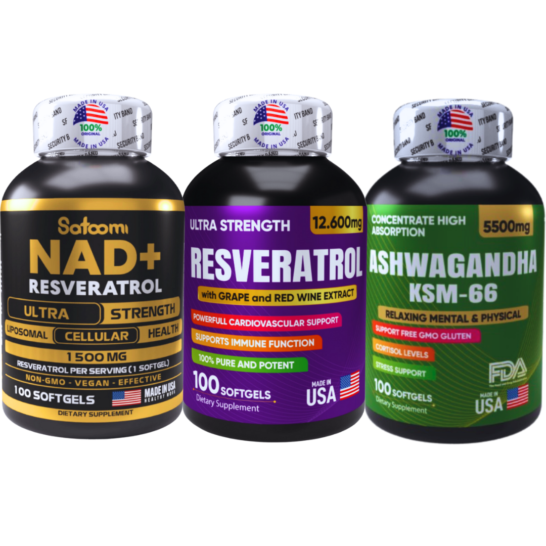 Activa tu Cuerpo y Mente: NAD+, Resveratrol y Ashwagandha de Alta Potencia | Resultados Comprobados