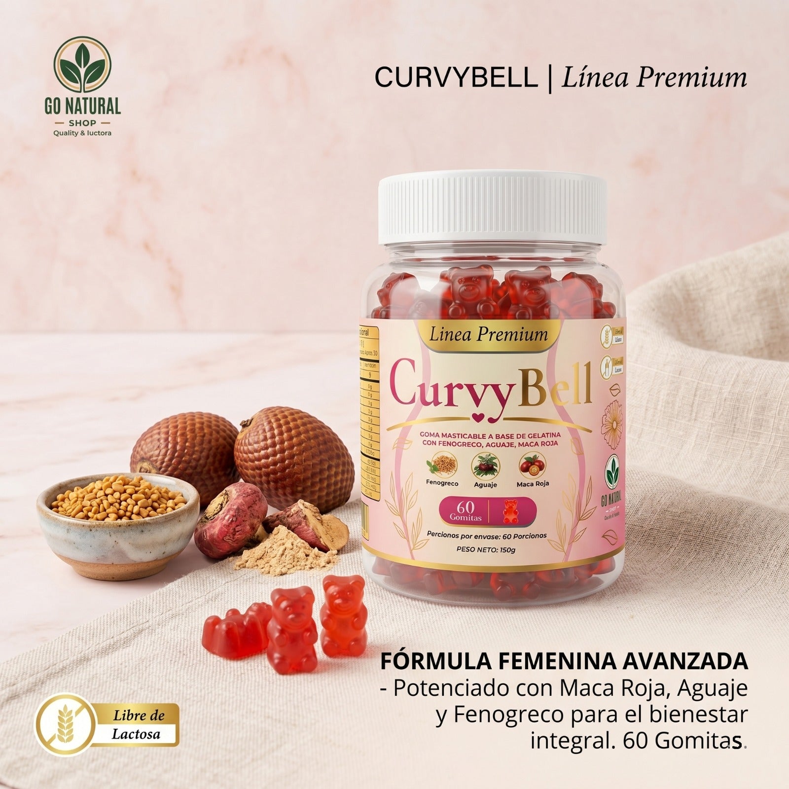 Ingredientes: Fenogreco, Aguaje, Maca Roja